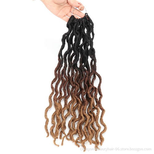 Gypsy Locs Crochet Hair 3 tone Wavy Goddess Fauxs Locs Crochet Hair
